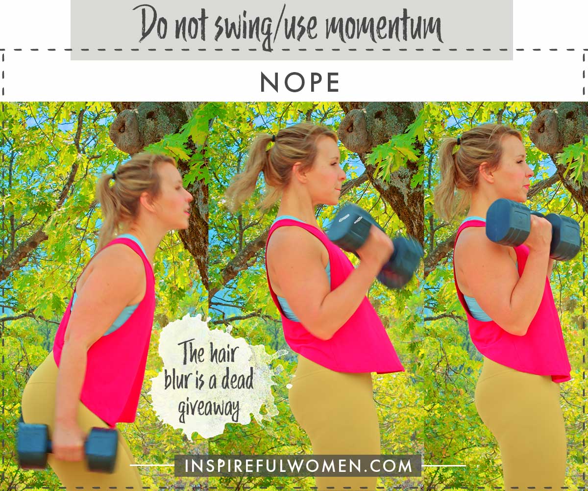Avoid-bicep-curl-do-not-swing-use-momentum