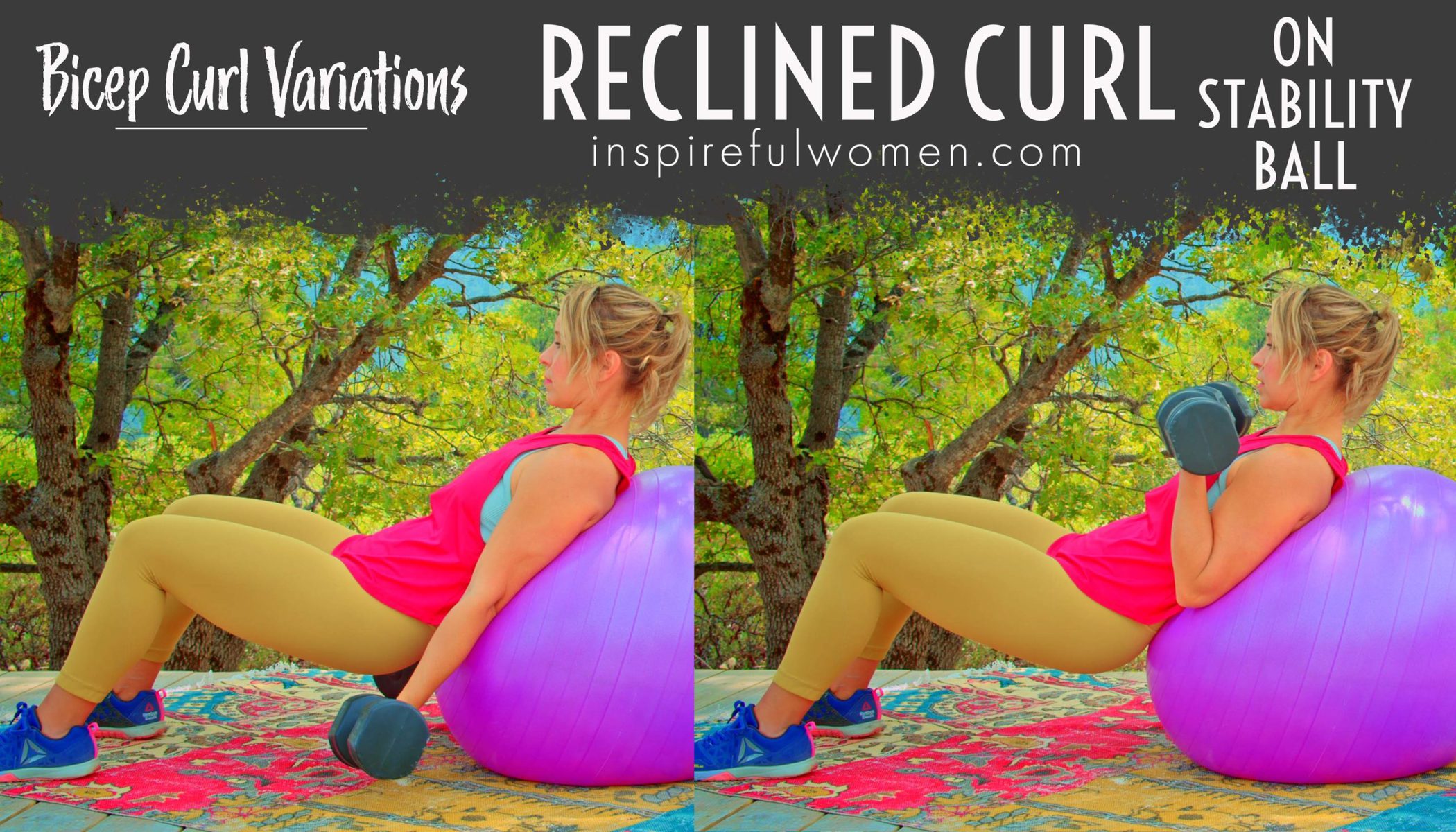 reclined-curl-on-stability-ball-bicep-curls-variation