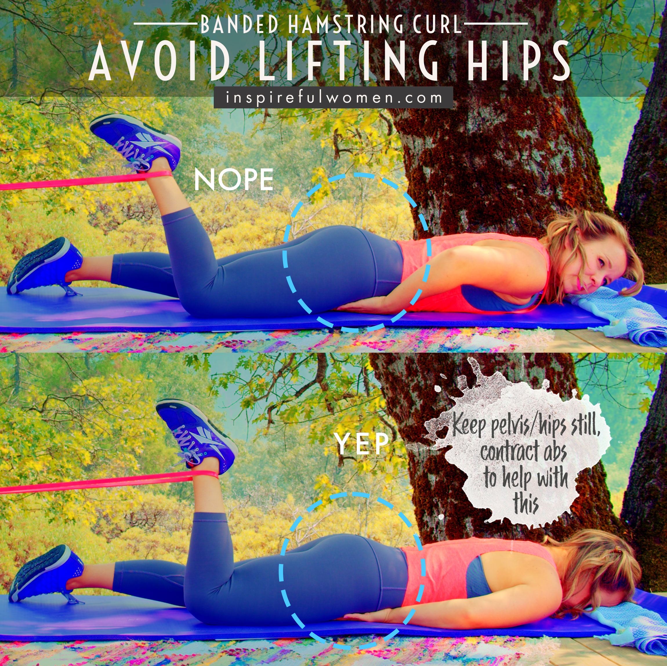 lying-resistance-band-hamstring-curls-avoid-hips-lifting-keep-pelvis-still-contract-abs