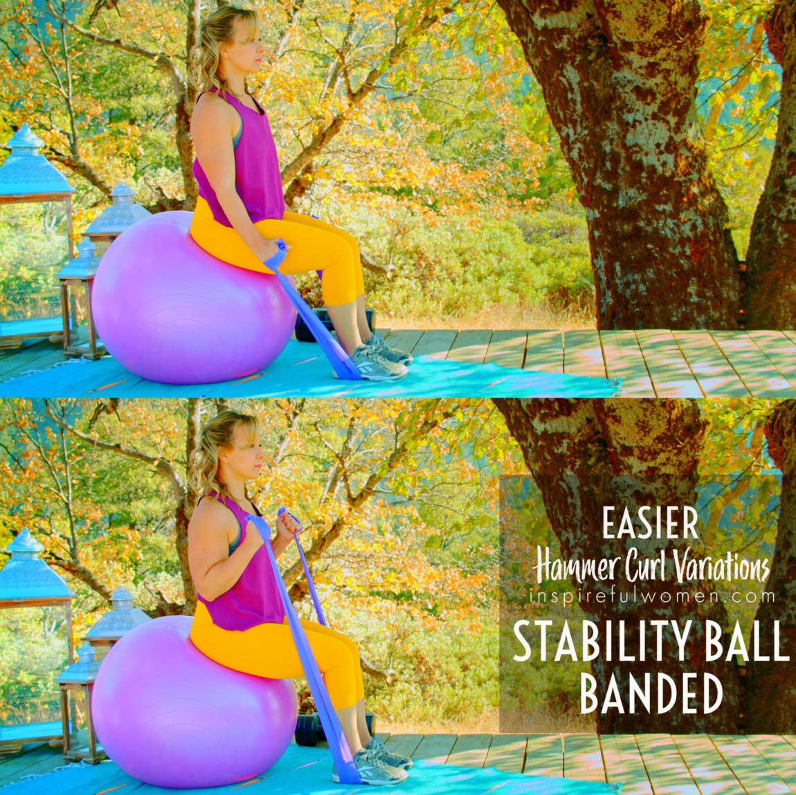 stability-ball-resistance-band-hammer-curl-brachialis-exercise-variation-easier