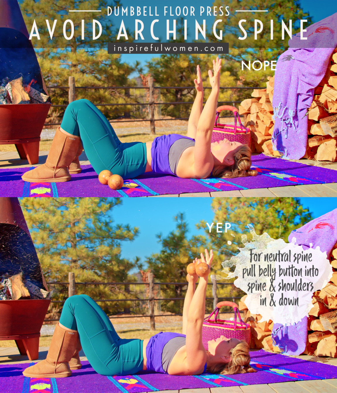 avoid-arching-spine-lying-dumbbell-floor-chest-press-proper-form