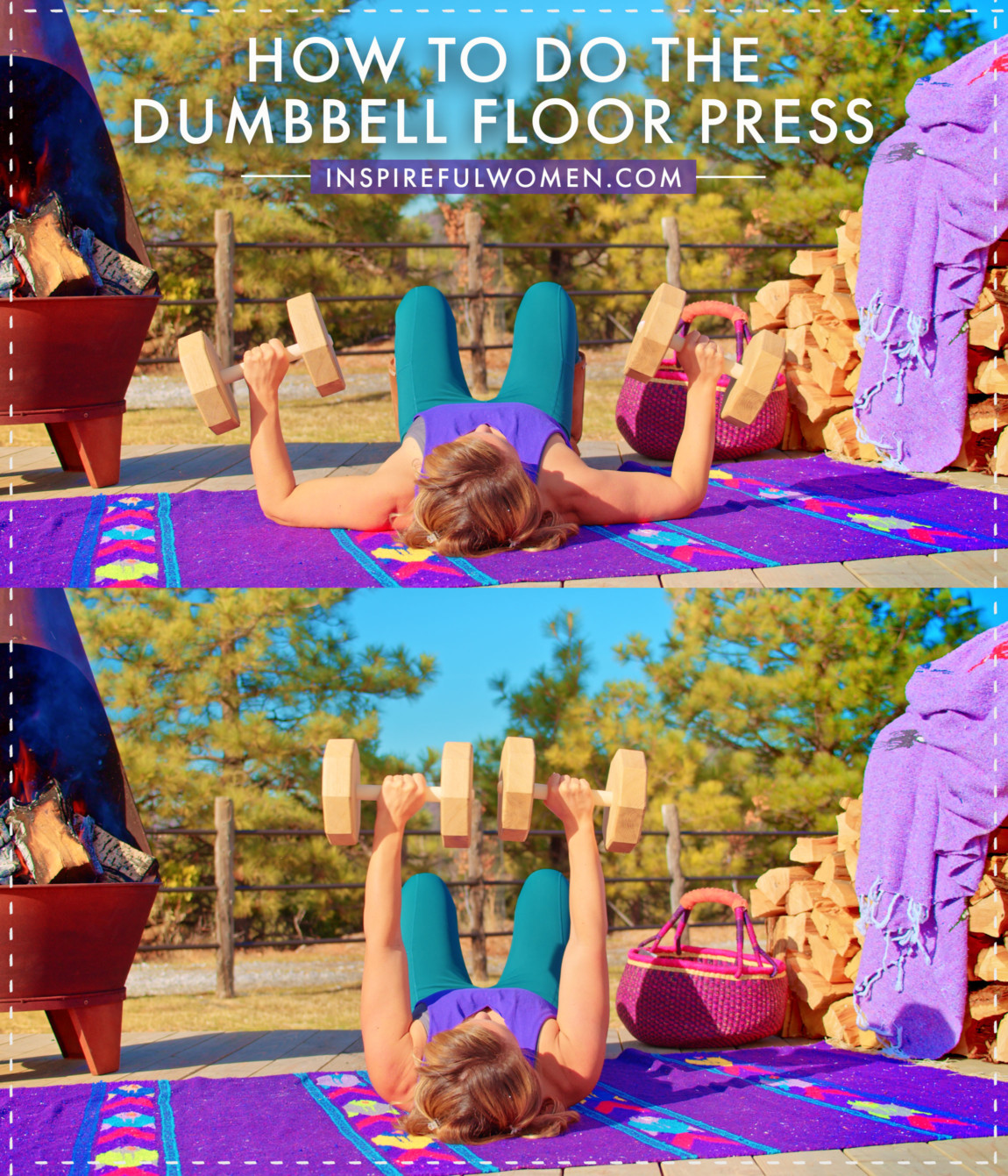 how-to-do-dumbbell-floor-chest-press-exercise-at-home-women-40-plus-tutorial