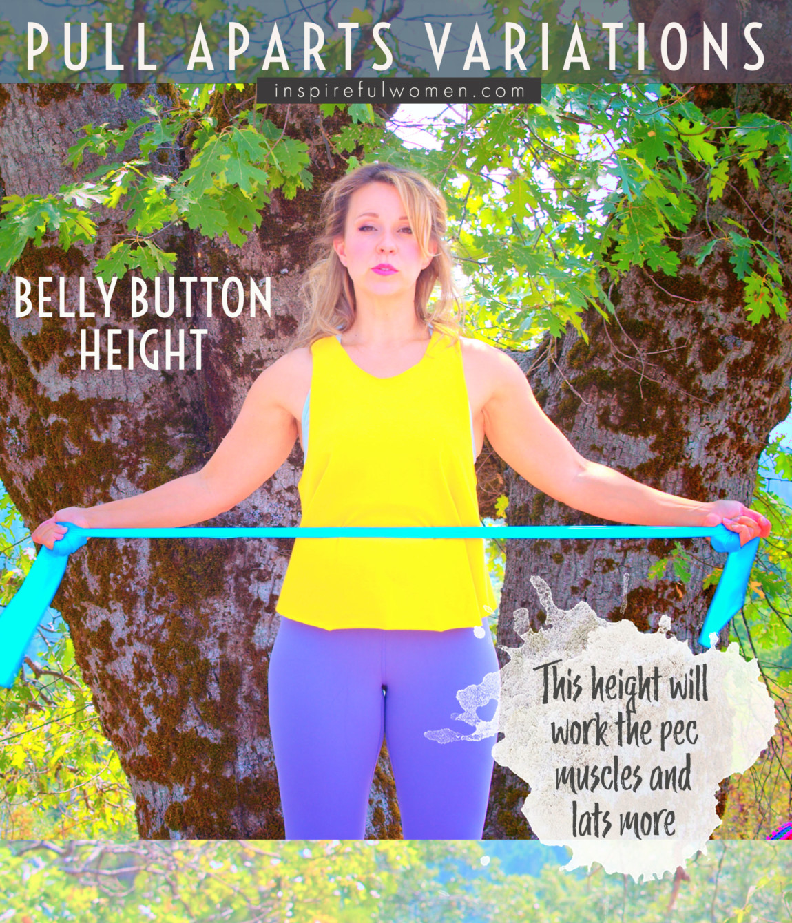 belly-button-height-banded-pull-aparts-resistance-band-variation