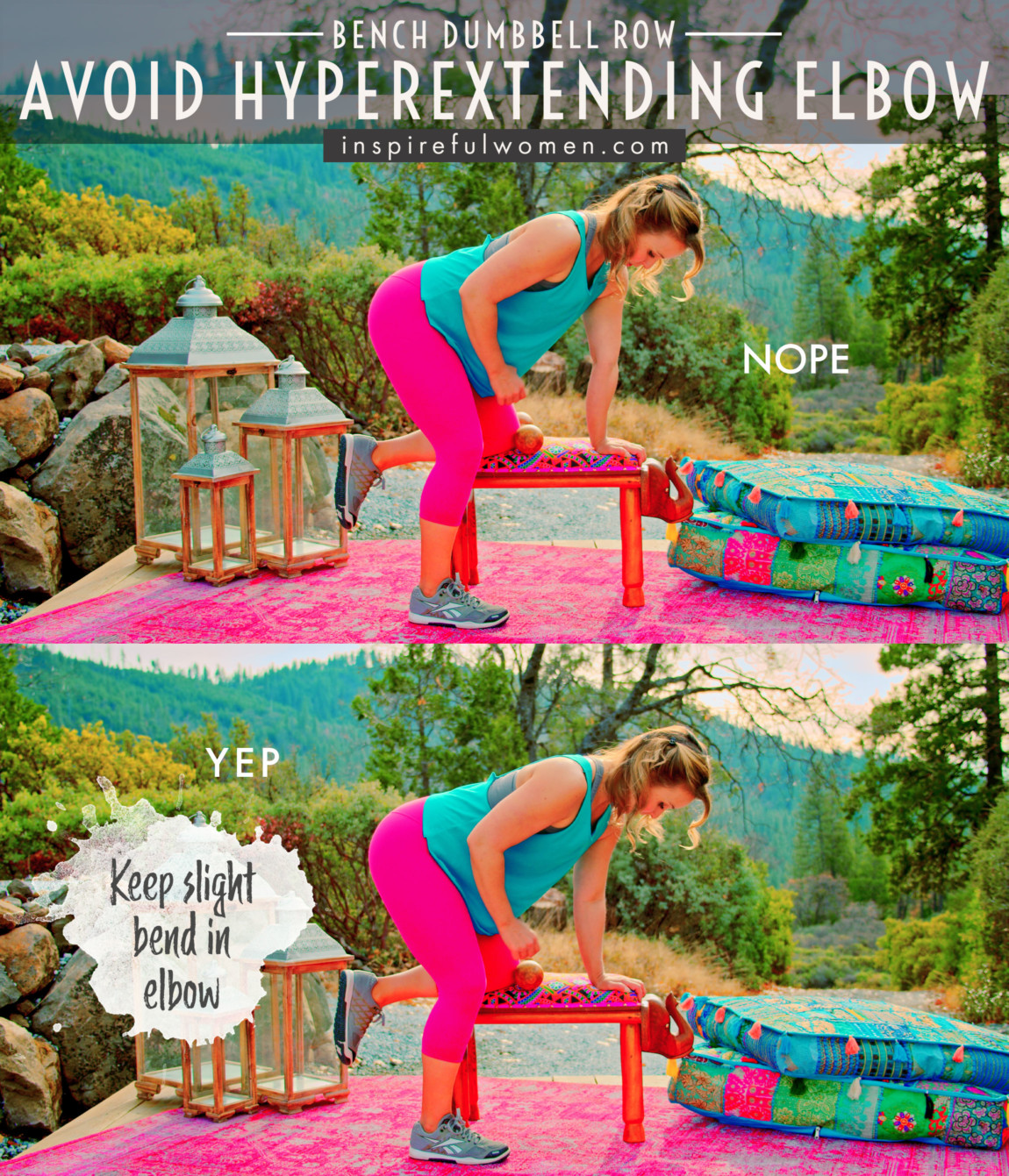 avoid-hyperextending-elbow-unilateral-dumbbell-bench-row-proper-form