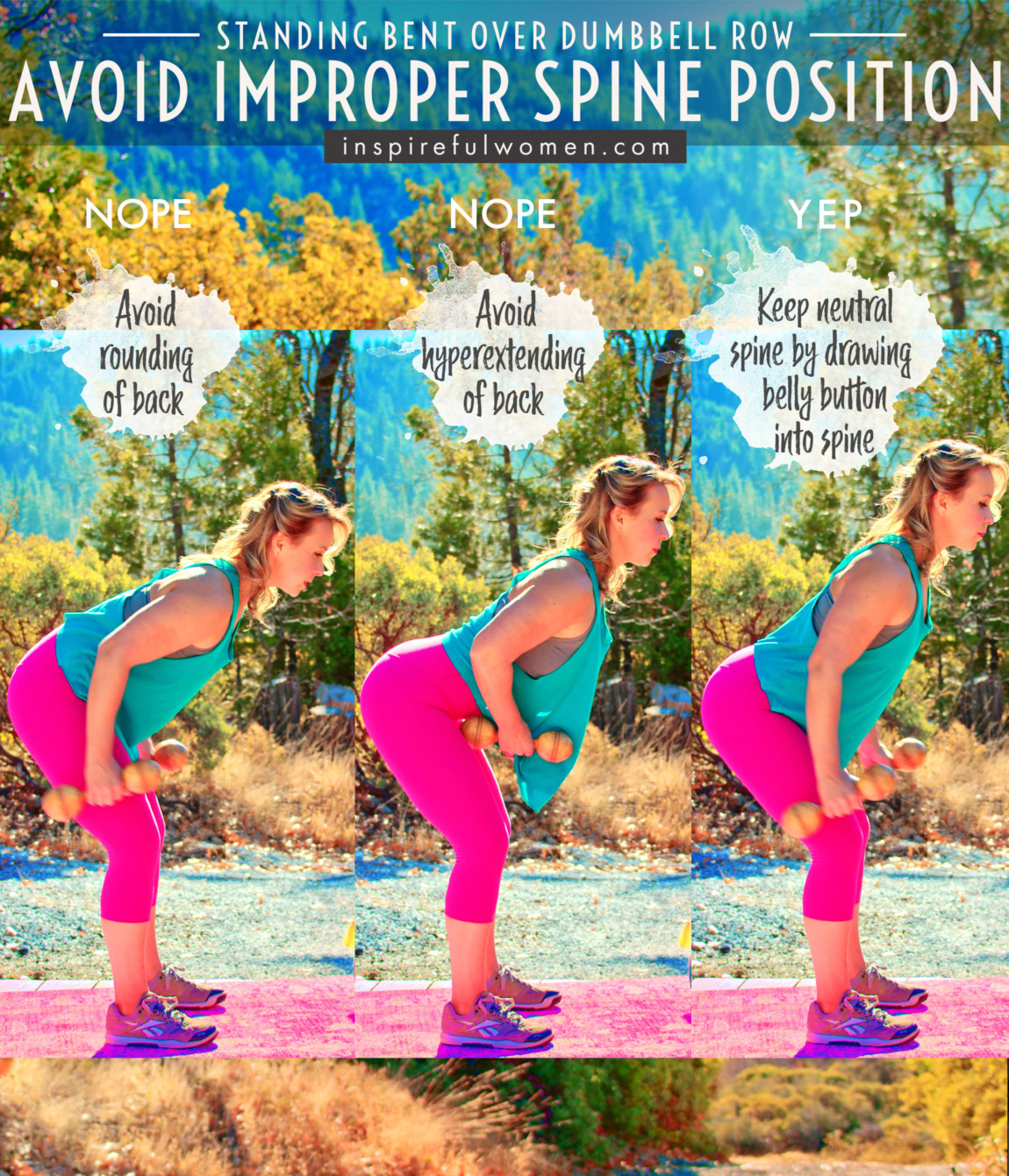 avoid-improper-spine-position-two-arm-dumbbell-row-standing-bent-over-common-mistakes
