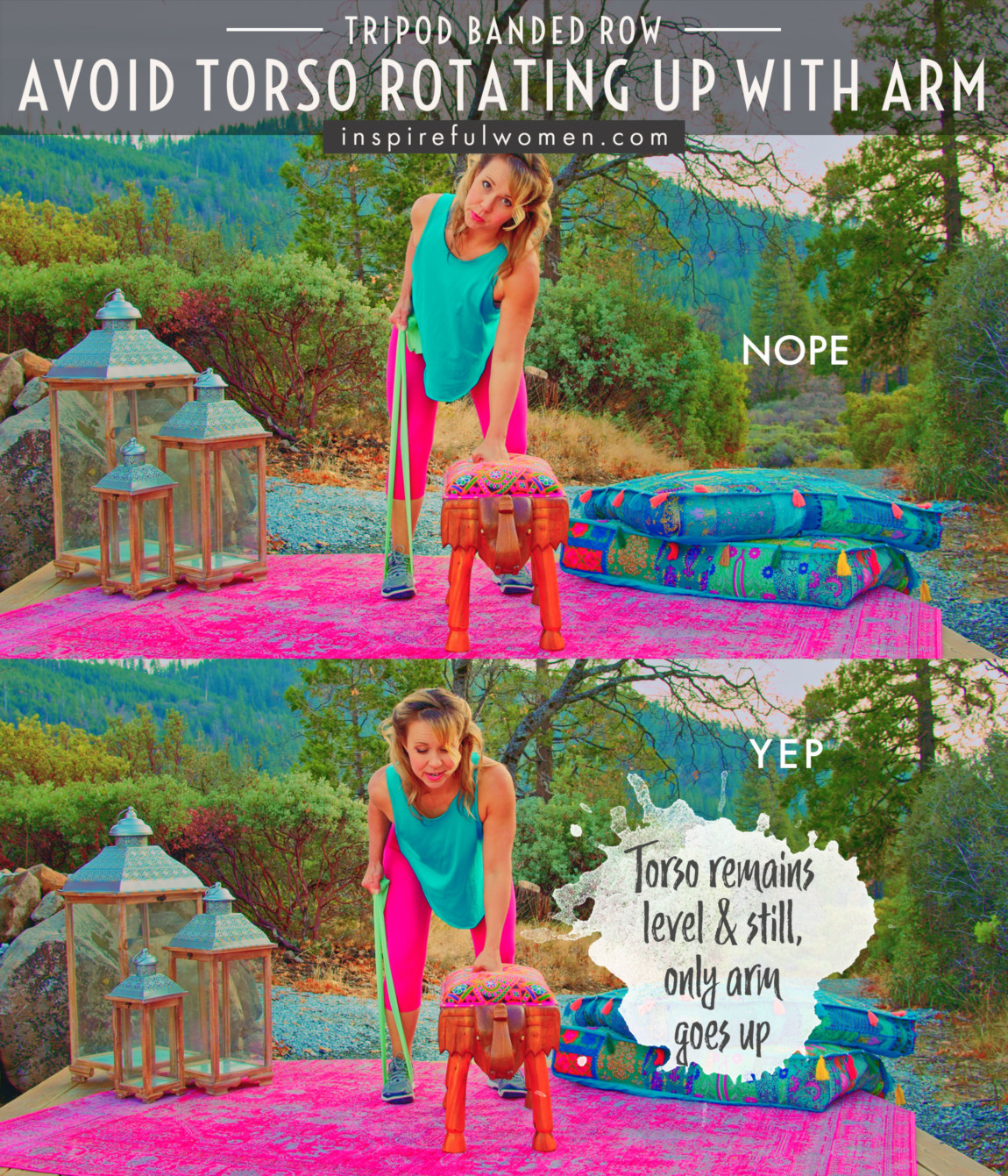 avoid-torso-rotating-up-with-arm-resistance-band-lat-tripod-row-proper-form