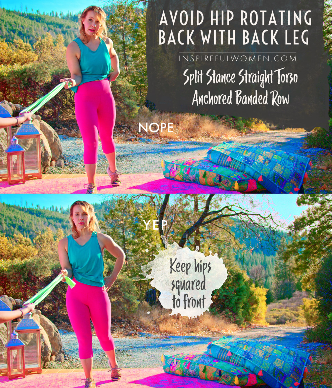avoid-hip-rotating-back-with-back-leg-split-stance-straight-torso-anchored-banded-row-common-mistakes