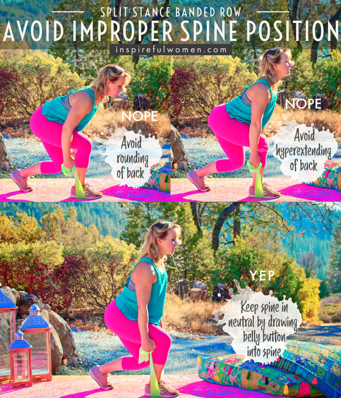 avoid-improper-spine-position-split-stance-resistance-band-bent-over-row-proper-form