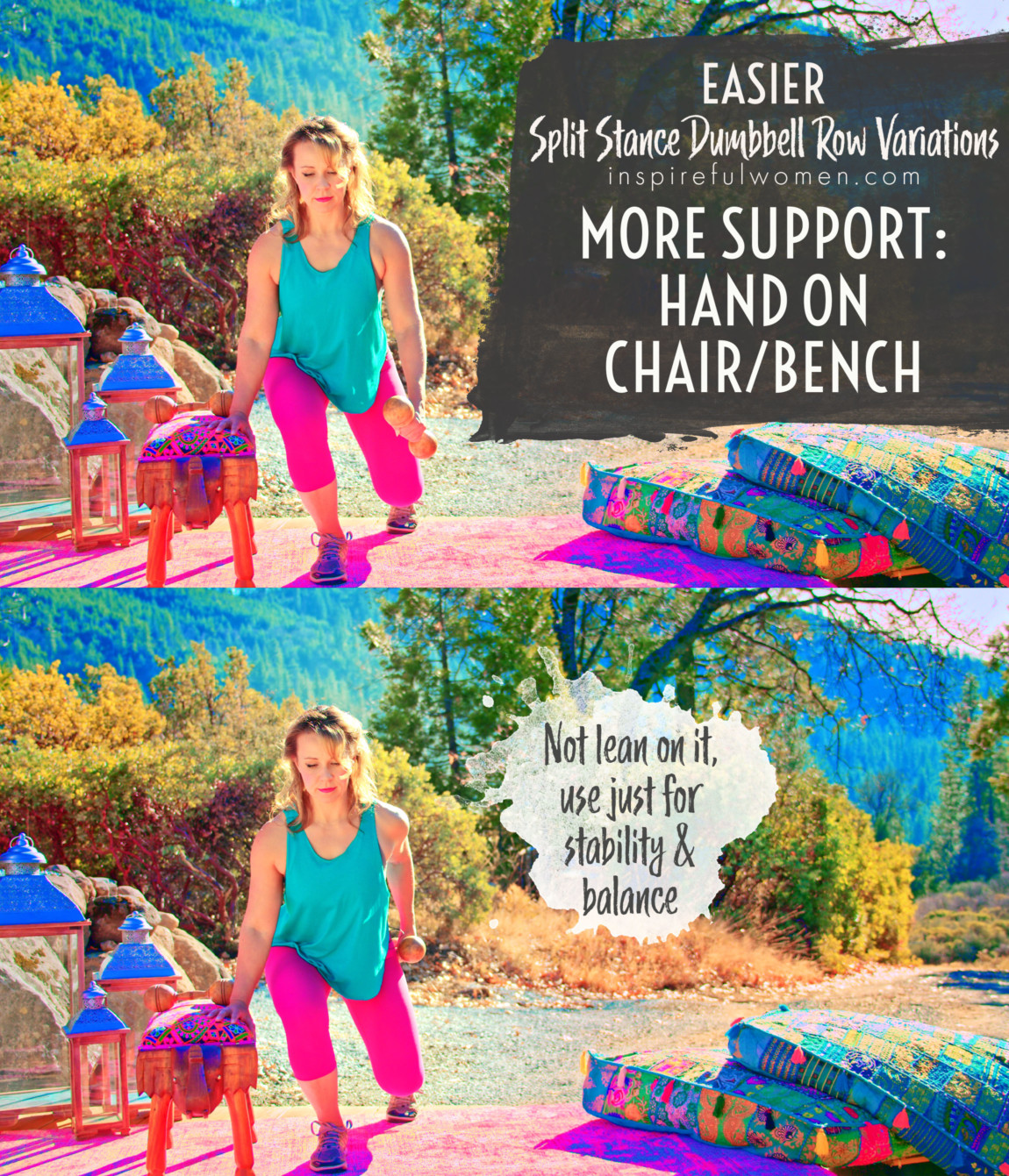 more-support-hand-on-chair-bench-split-lunge-stance-dumbbell-row-variation-easier