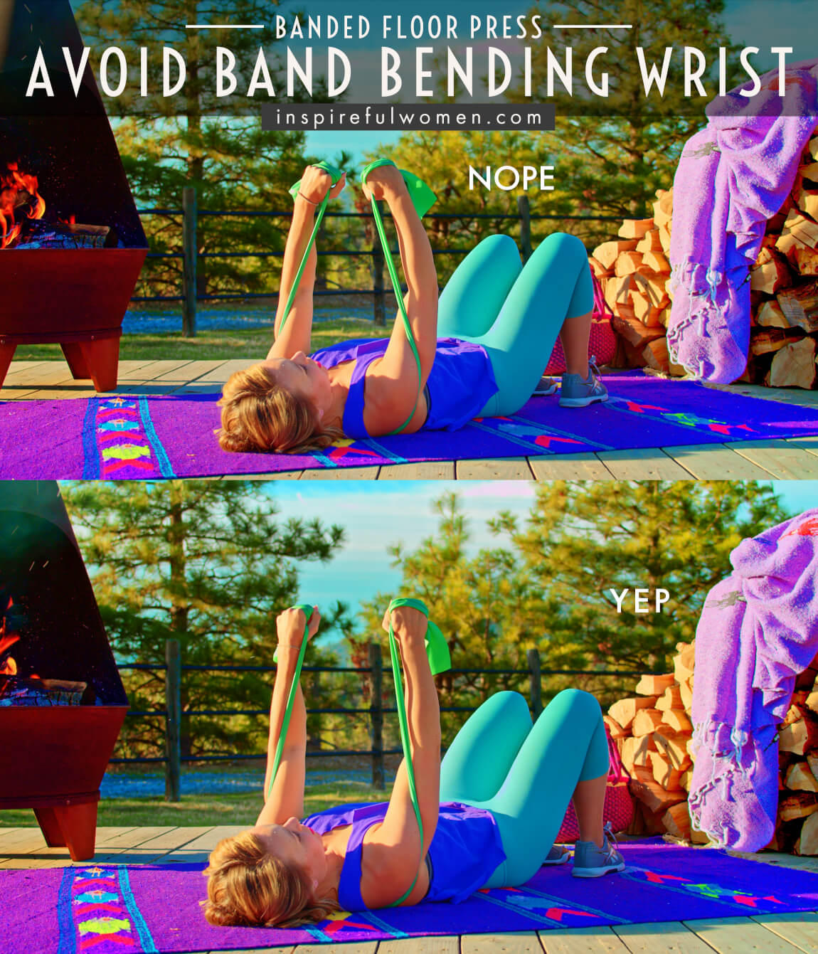 avoid-bending-wrist-resistance-band-floor-press-ground-exercise-proper-form