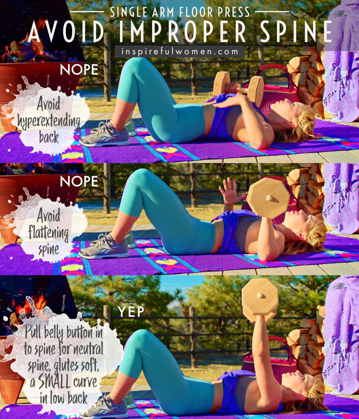 avoid-improper-spine-single-arm-close-grip-floor-press-proper-form