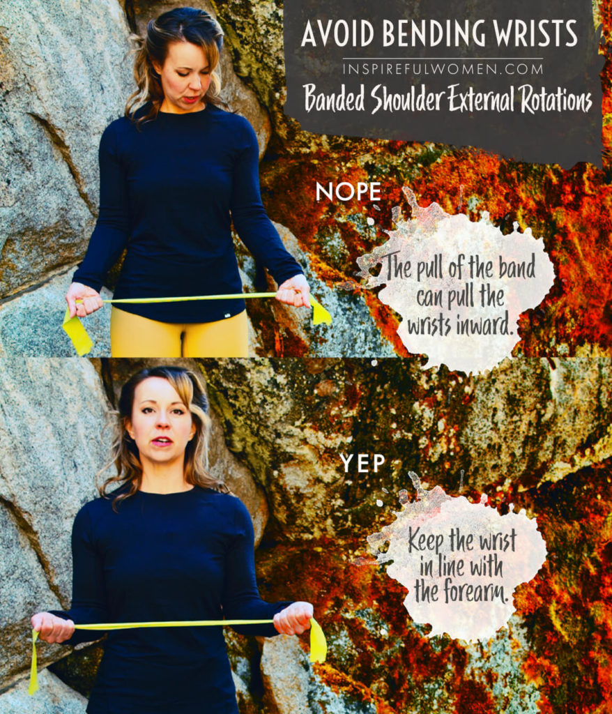 Band External Rotation Shoulder Exercise - Inspireful Women