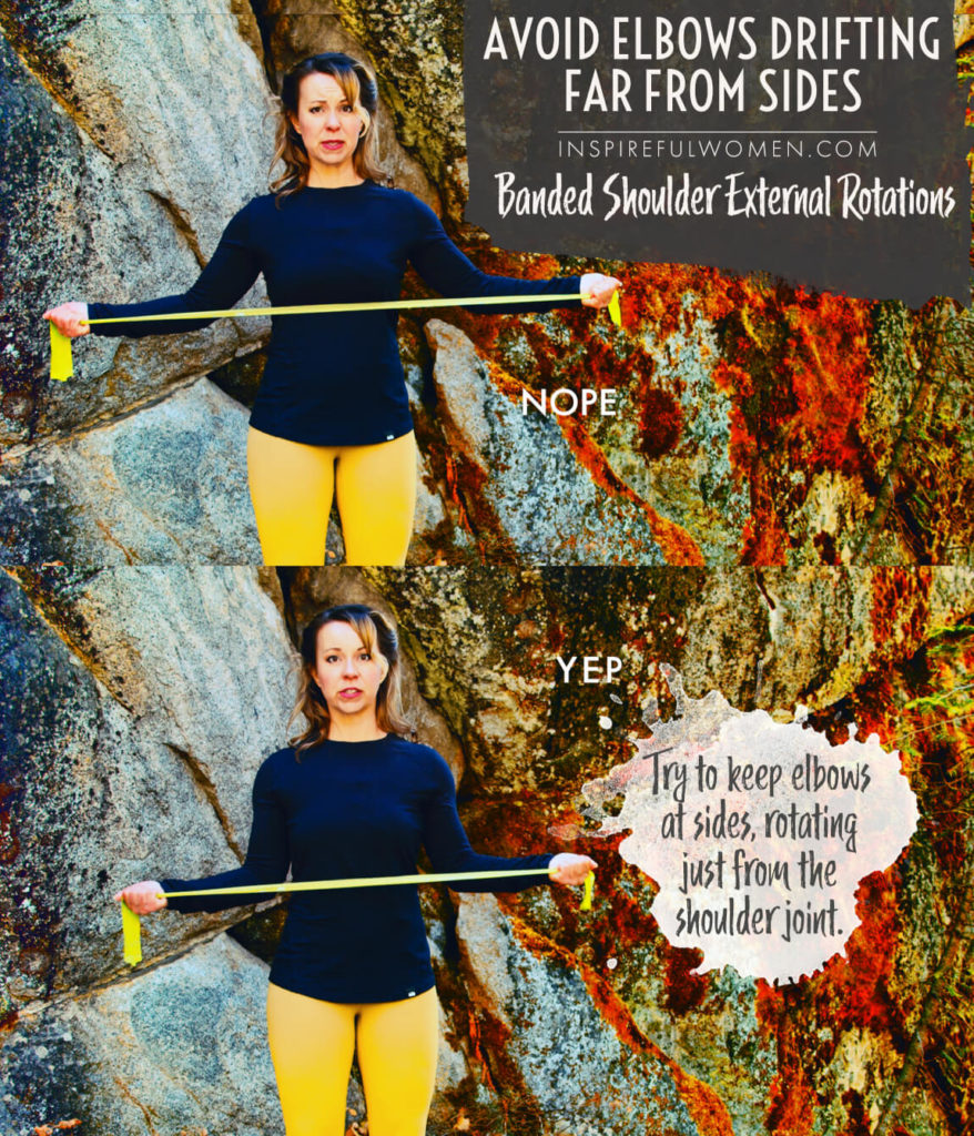 Band External Rotation Shoulder Exercise - Inspireful Women