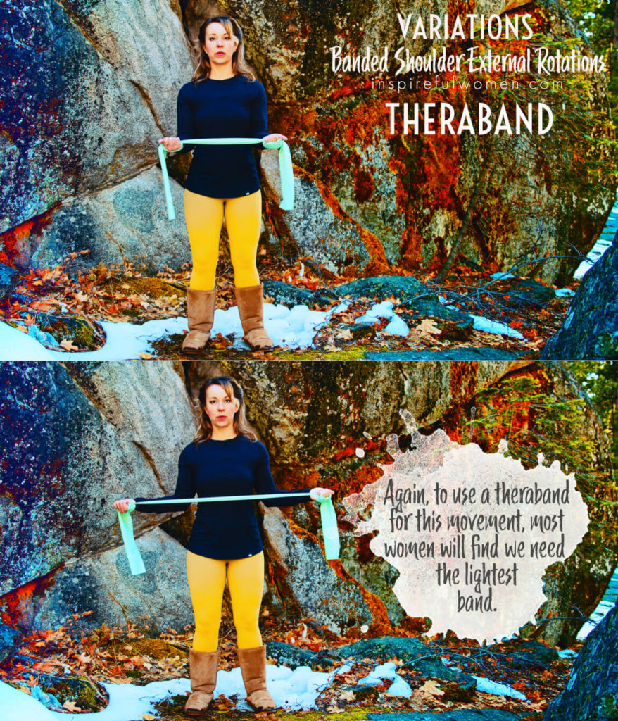 Band External Rotation Shoulder Exercise - Inspireful Women