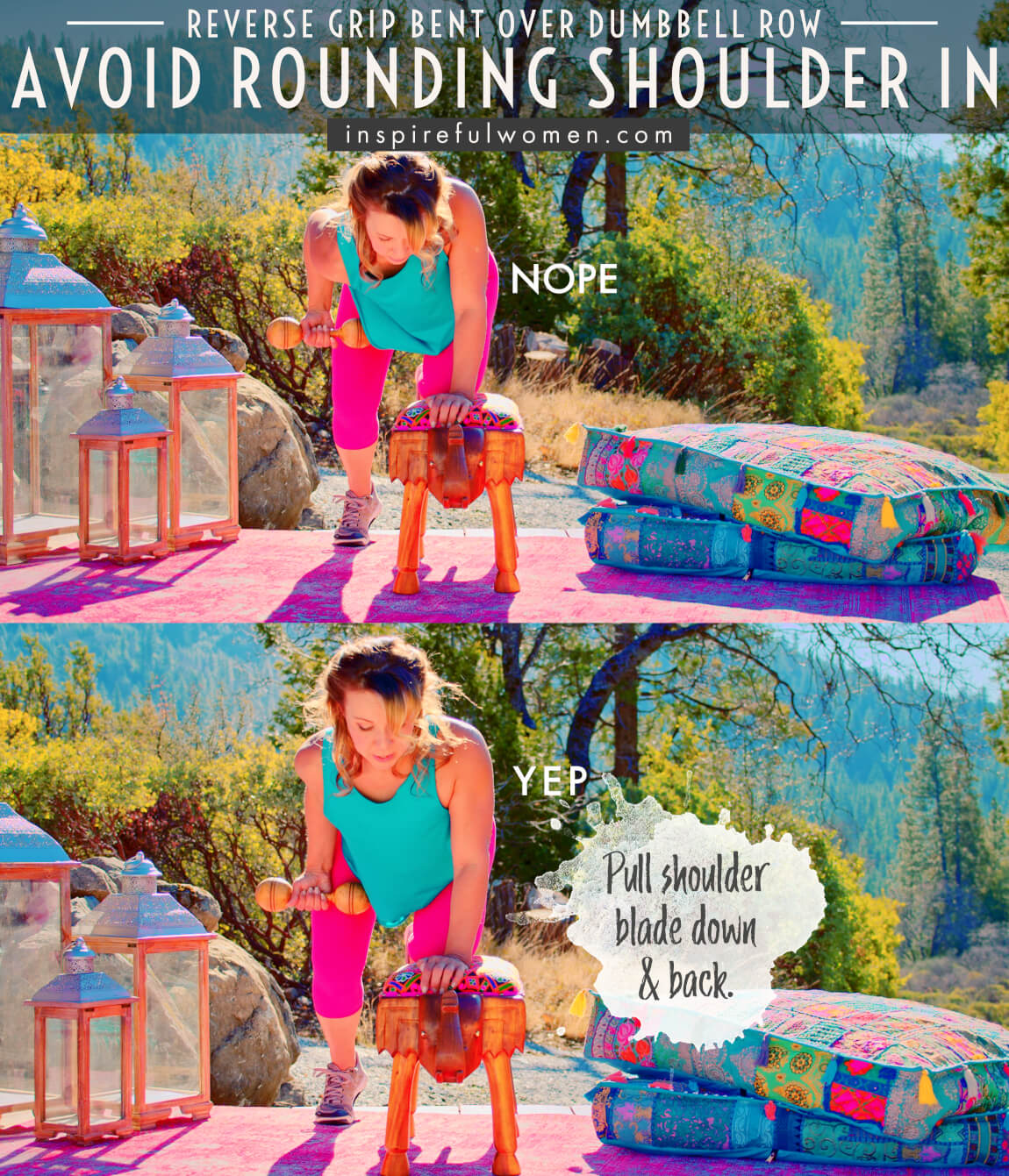 avoid-rounding-shoulder-in-reverse-grip-bent-over-dumbbell-row-proper-form