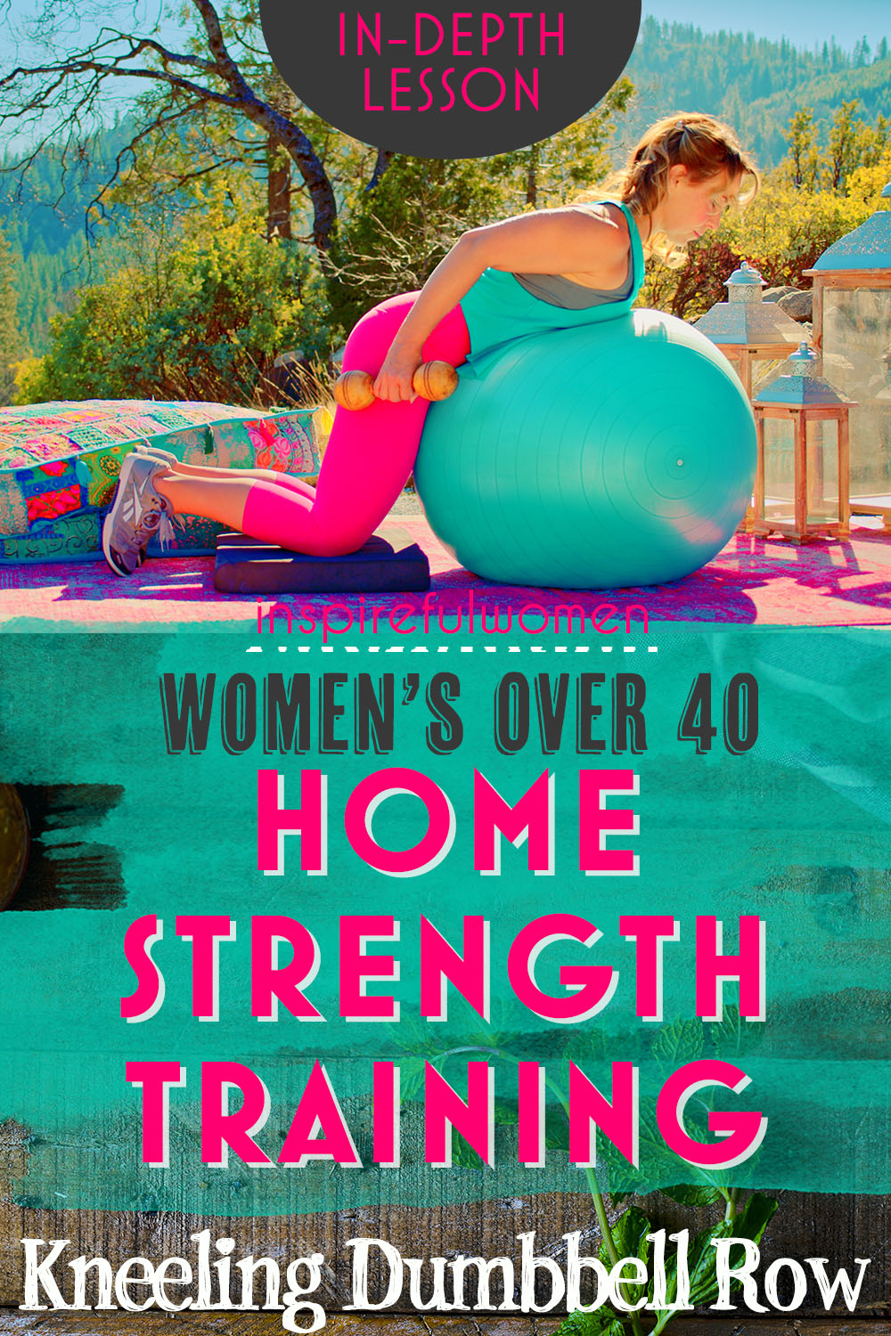 stability-ball-kneeling-dumbbell-row-lats-back-workout-at-home-for-women-40-plus