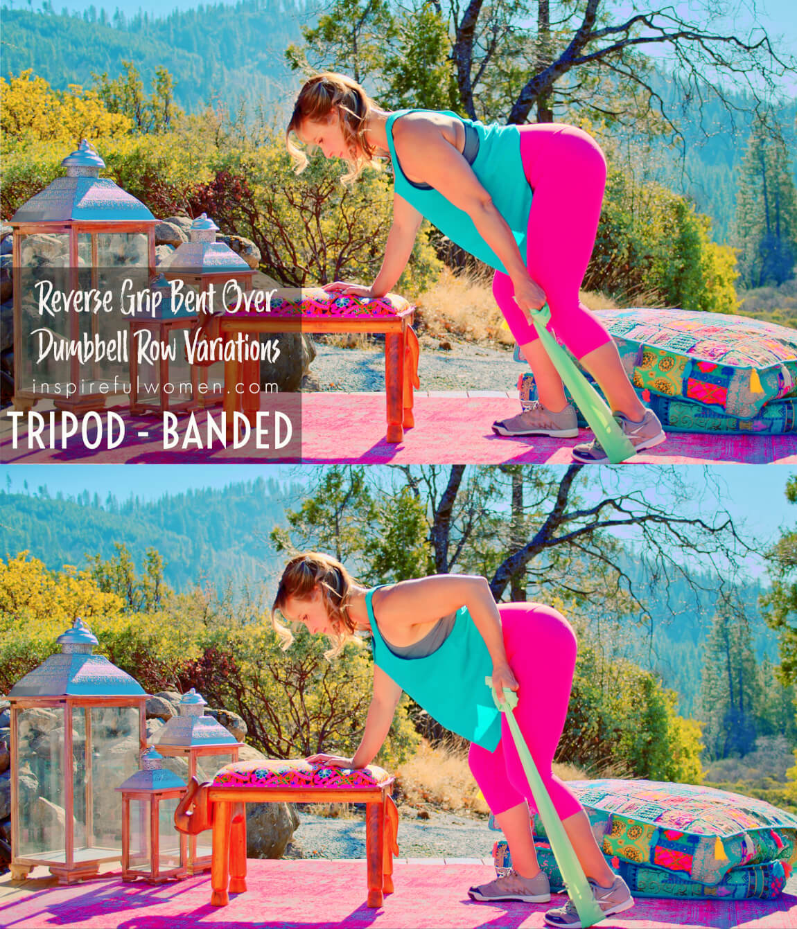 tripod-resistance-band-reverse-grip-lat-bent-over-dumbbell-row