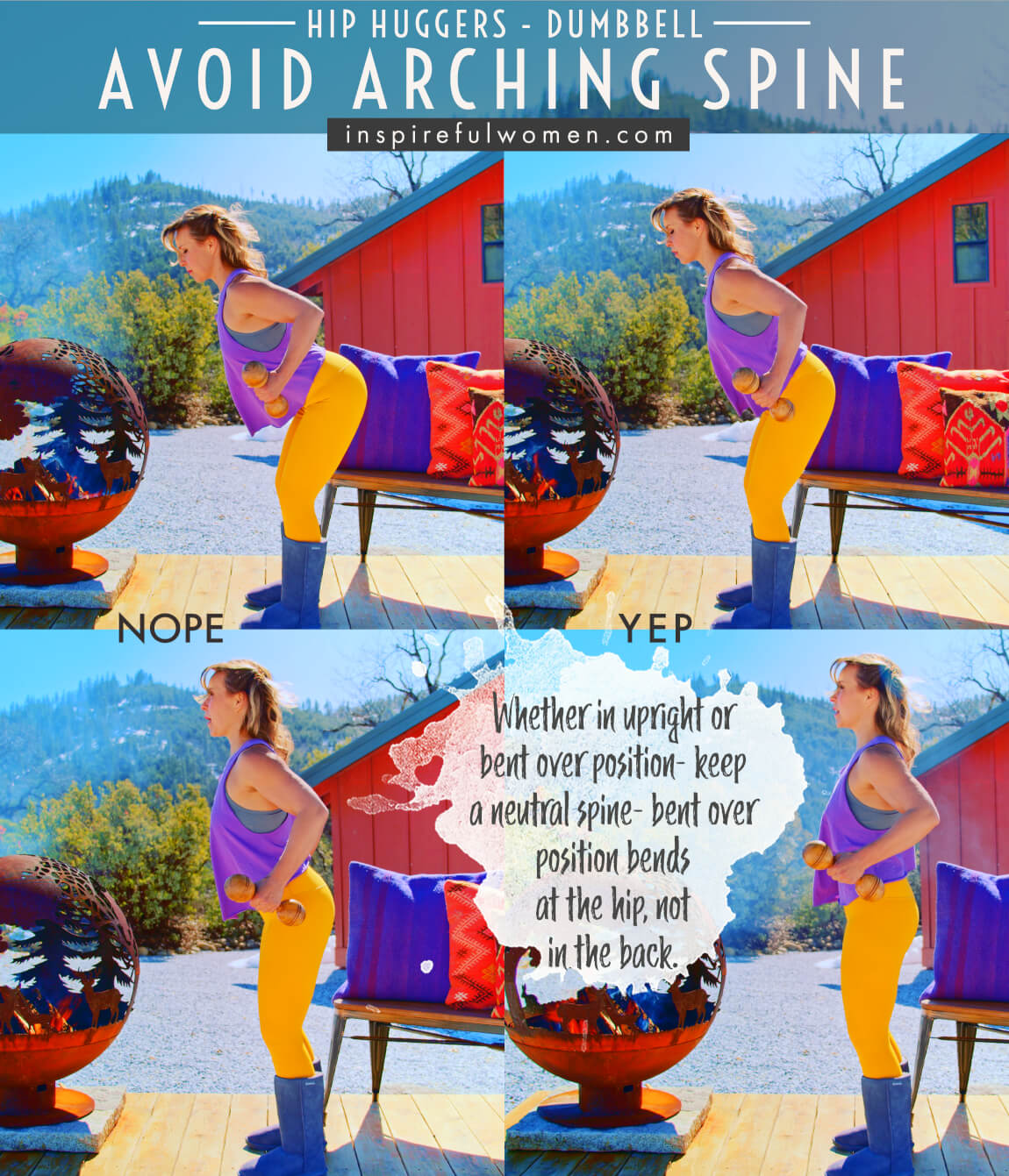 avoid-arching-spine-dumbbell-hip-huggers-exercise-common-mistakes