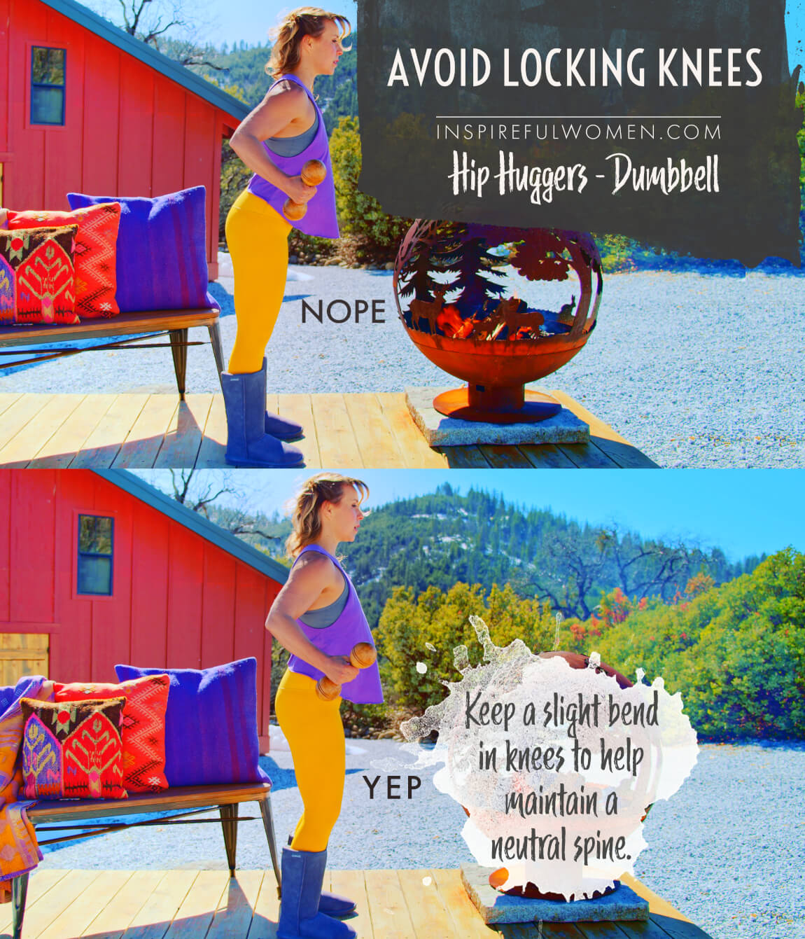 avoid-locking-knees-dumbbell-hip-huggers-exercise-proper-form
