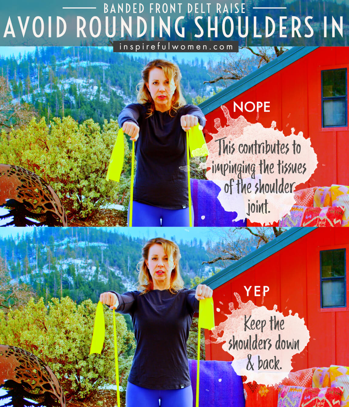 avoid-rounding-shoulders-in-resistance-band-front-deltoid-raise-shoulder-exercise-common-mistakes