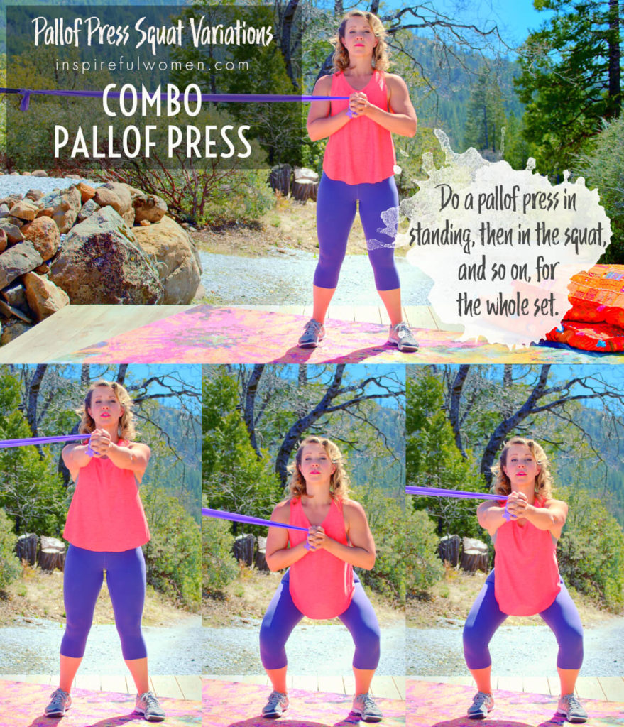 Anti Rotation Press Example Squat Pallof Press - Inspireful Women