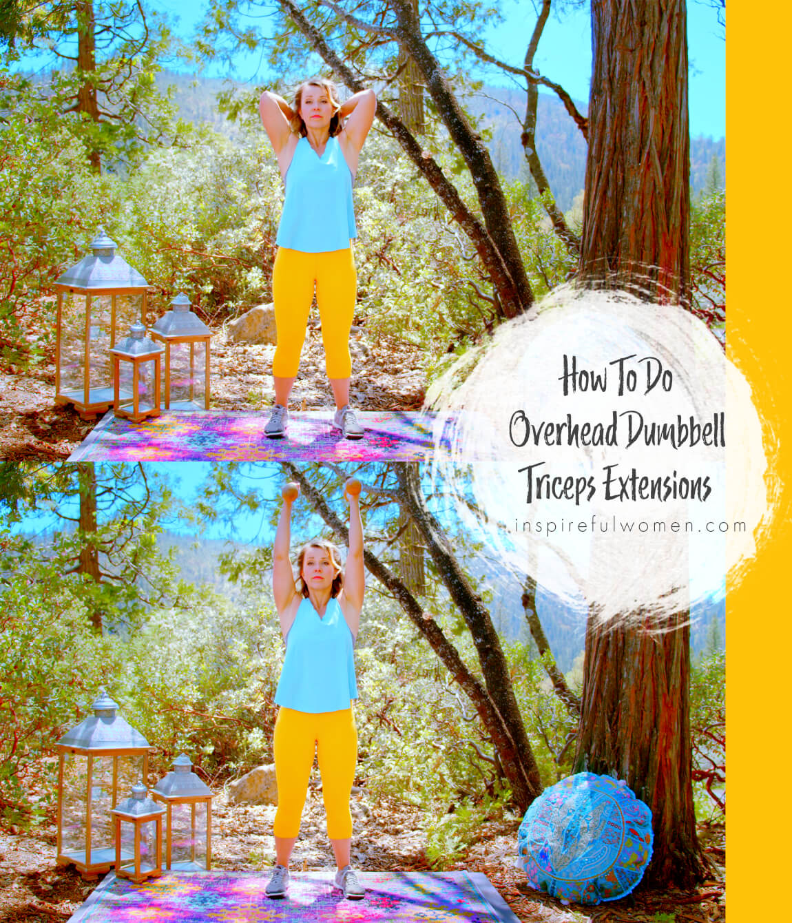 how-to-do-overhead-dumbbell-triceps-press-arm-workout-at-home-women-40+