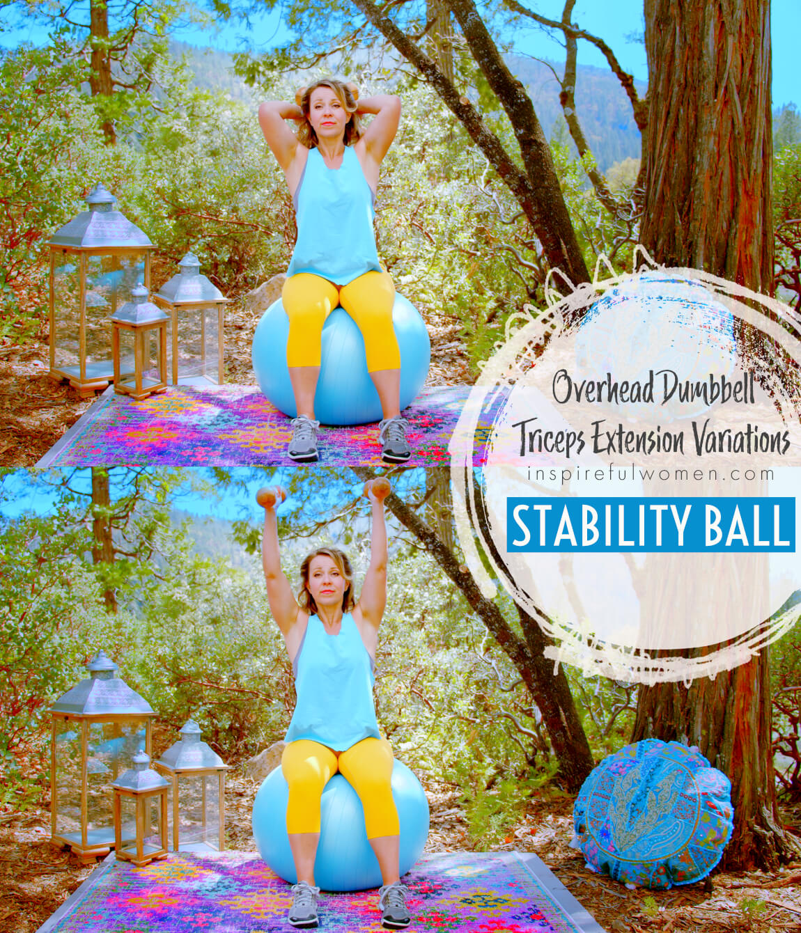 stability-ball-front-view-overhead-dumbbell-tricep-extension-variation