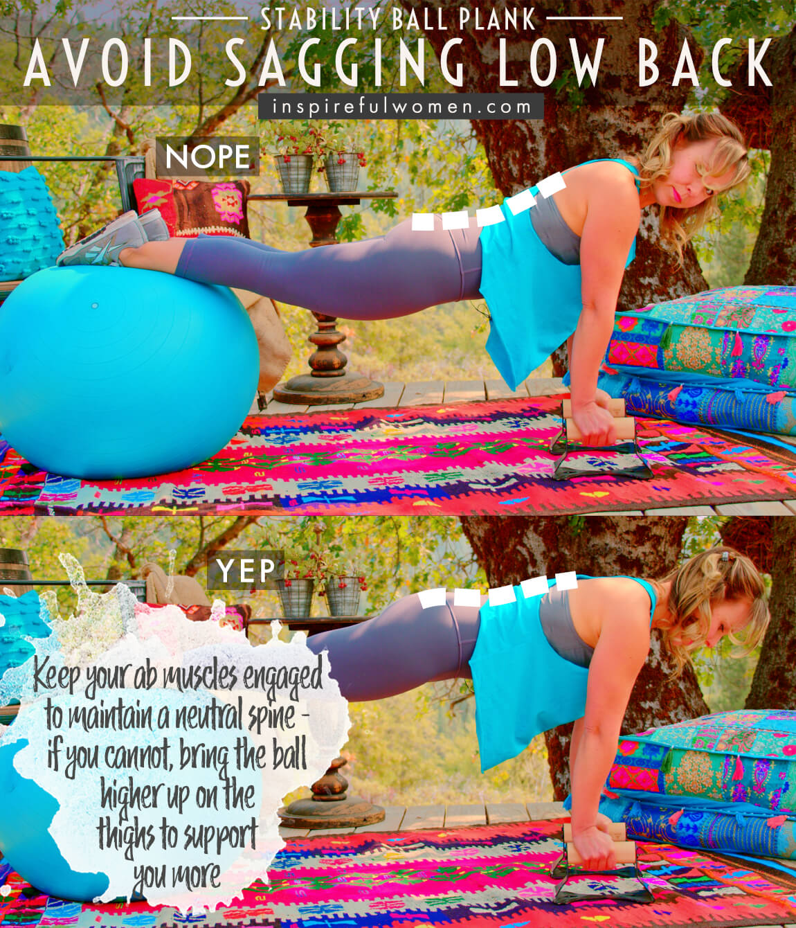 avoid-sagging-low-back-stability-ball-plank-prone-neutral-spine-core-exercise-common-mistakes