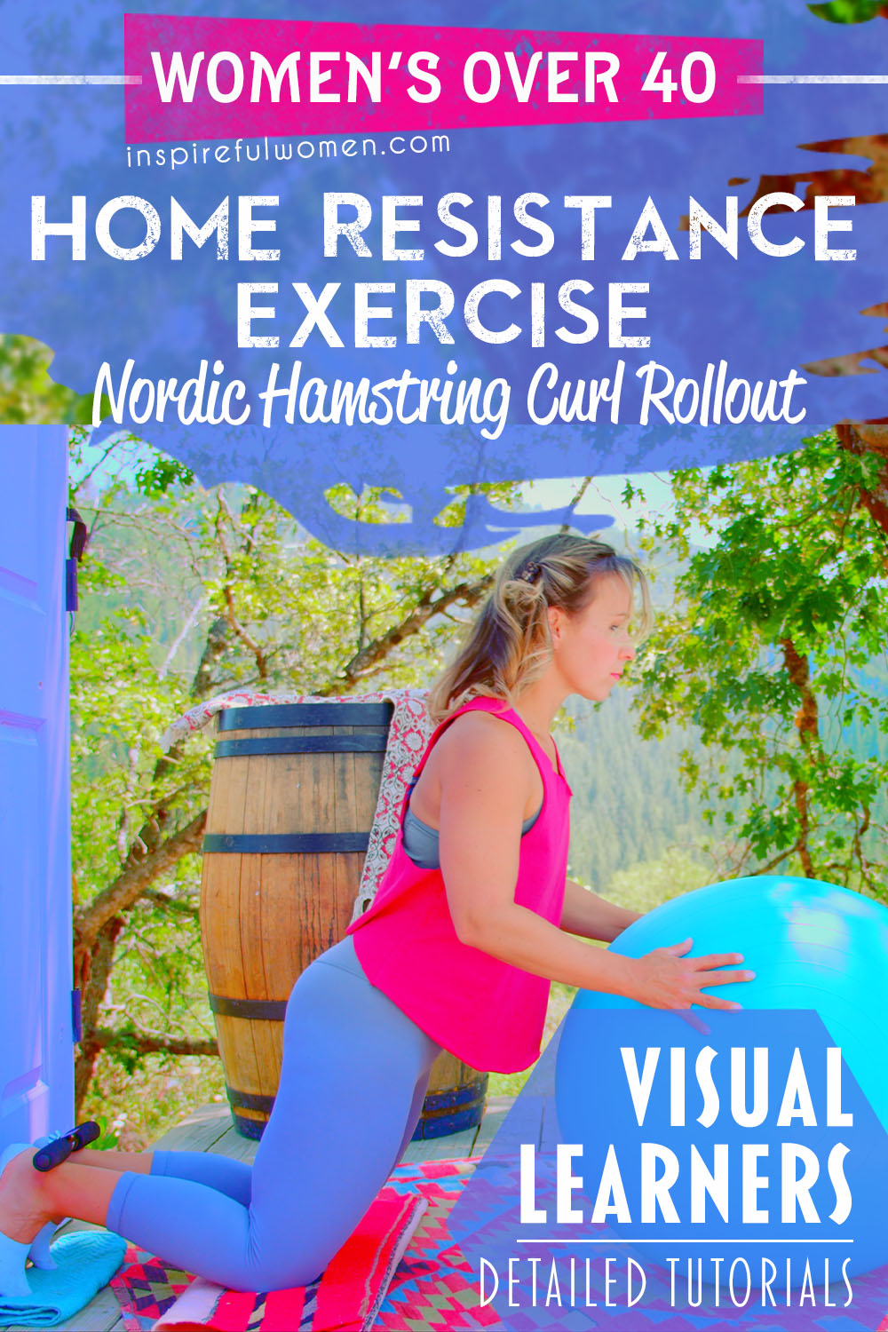 hamstring-nordic-curl-at-home-stability-ball-rollout-women-40-plus