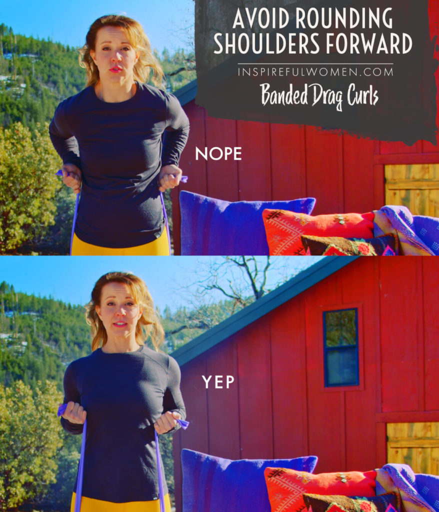 Resistance Band Biceps Drag Curl Inspireful Women