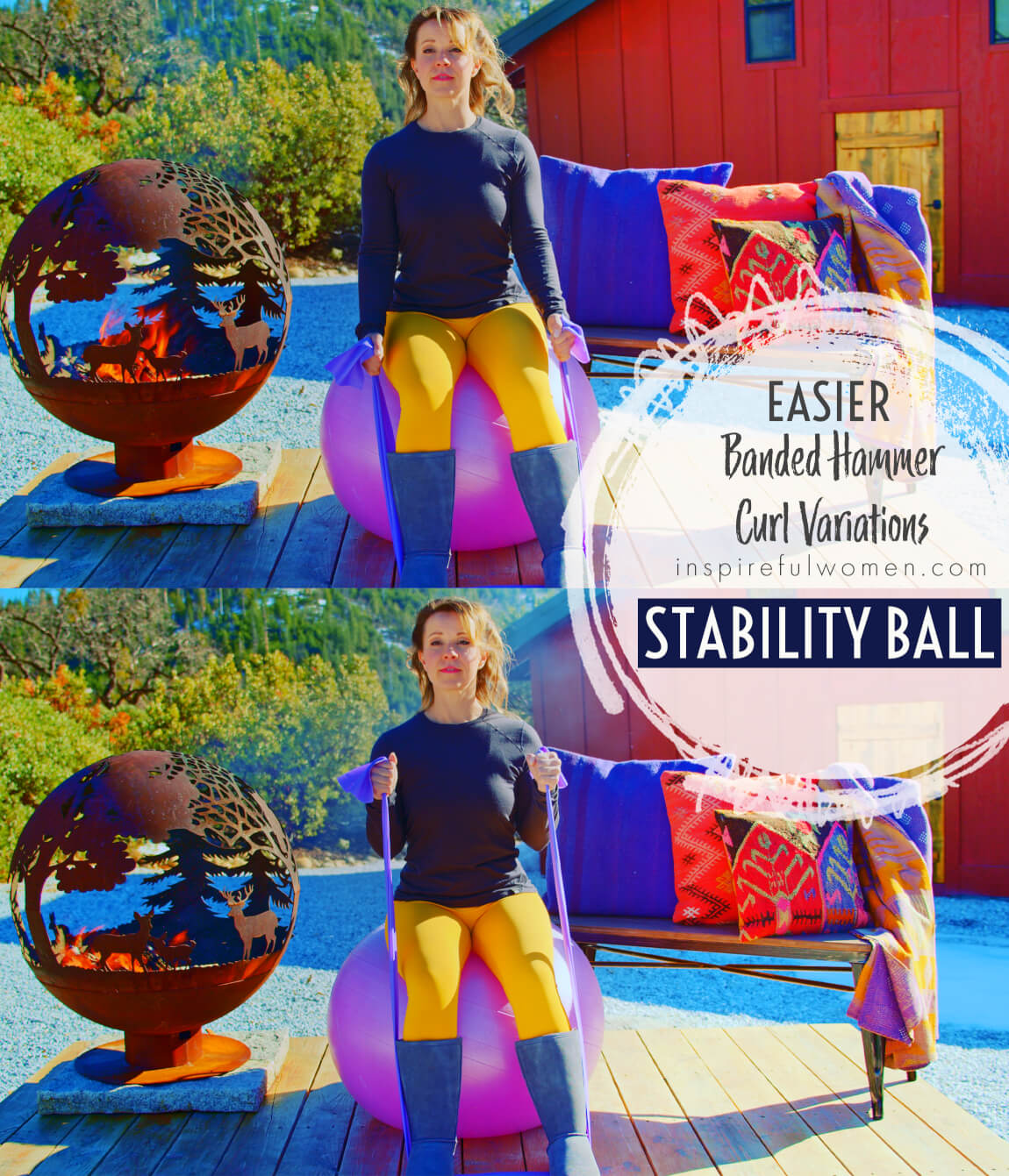 stability-ball-resistance-band-hammer-curl-variation-easier