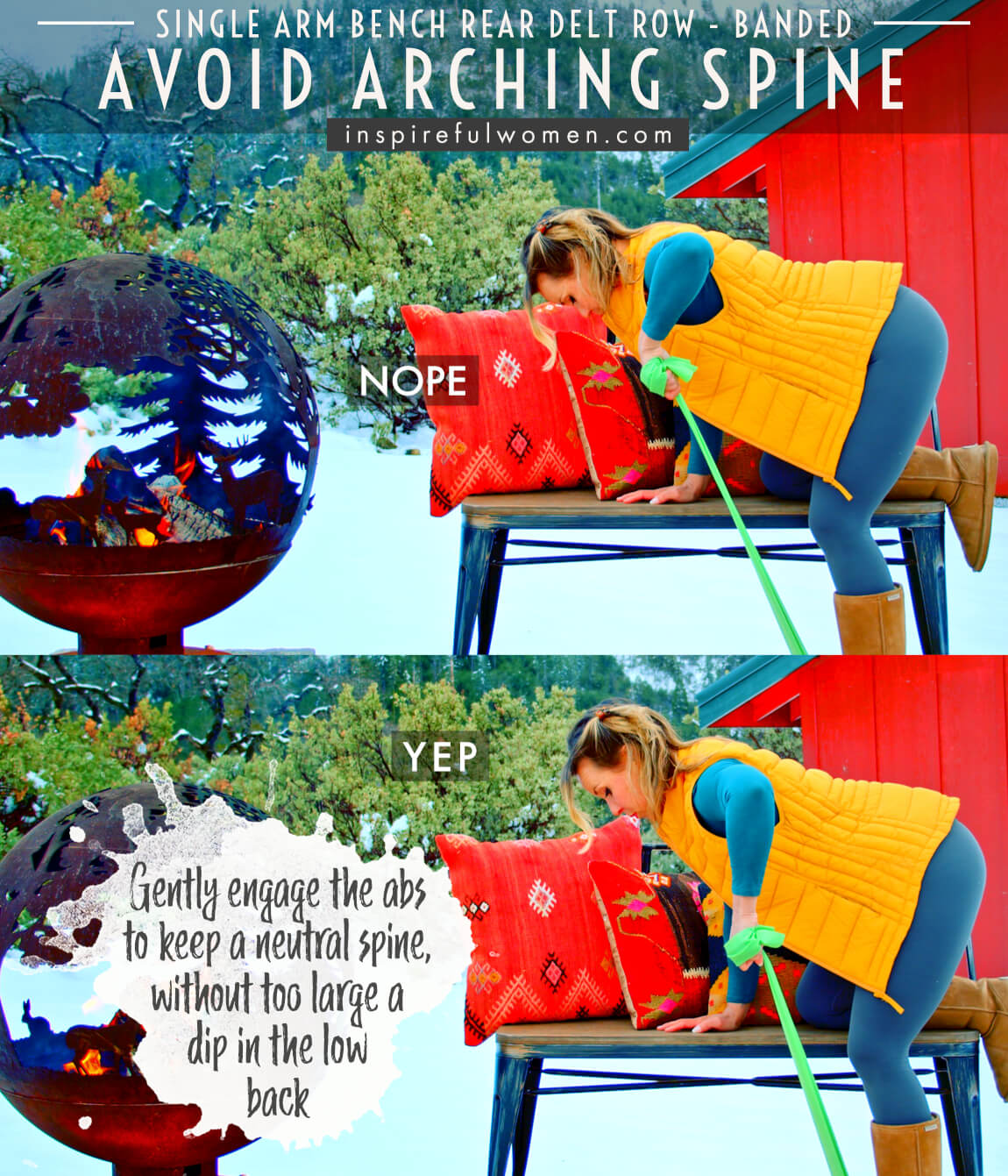 avoid-arching-spine-single-arm-banded-bench-rear-delt-row-shoulder-exercise-proper-form