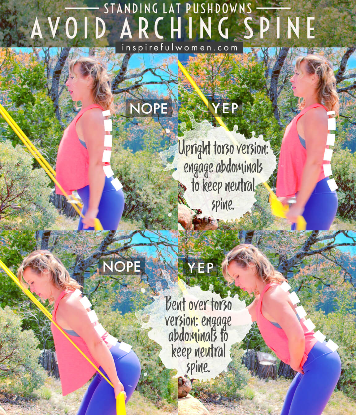 avoid-arching-spine-standing-straight-arm-lats-push-downs-back-exercise-common-mistakes