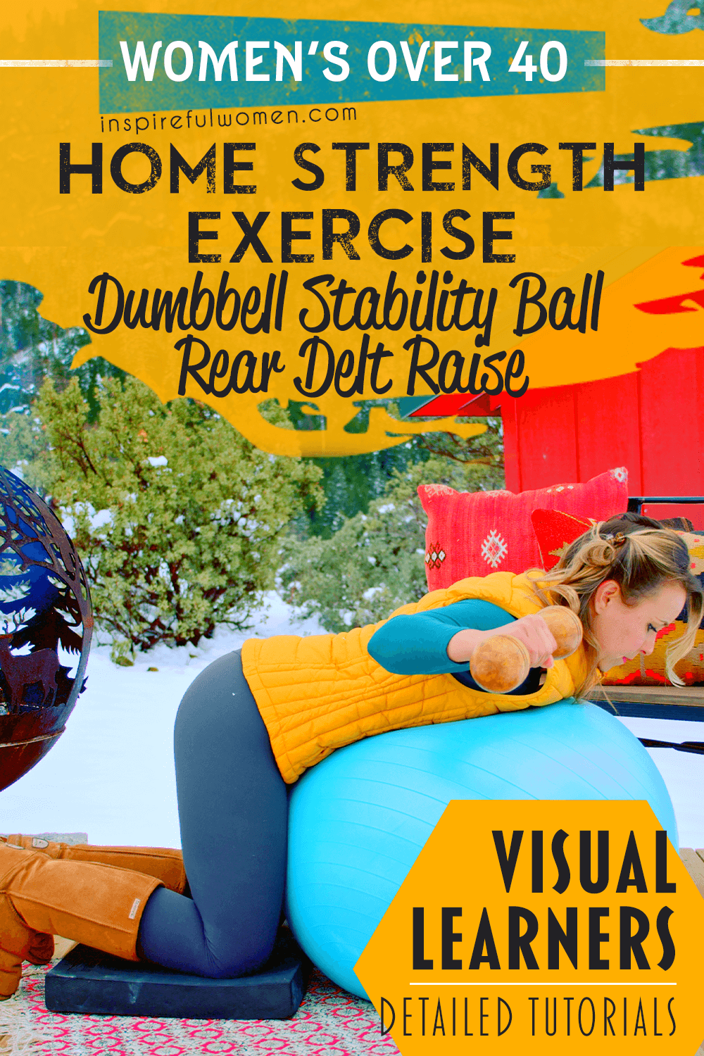 dumbbell-stability-ball-rear-delt-raise-kneeling-incline-shoulder-exercise-at-home-workout-women-40-plus