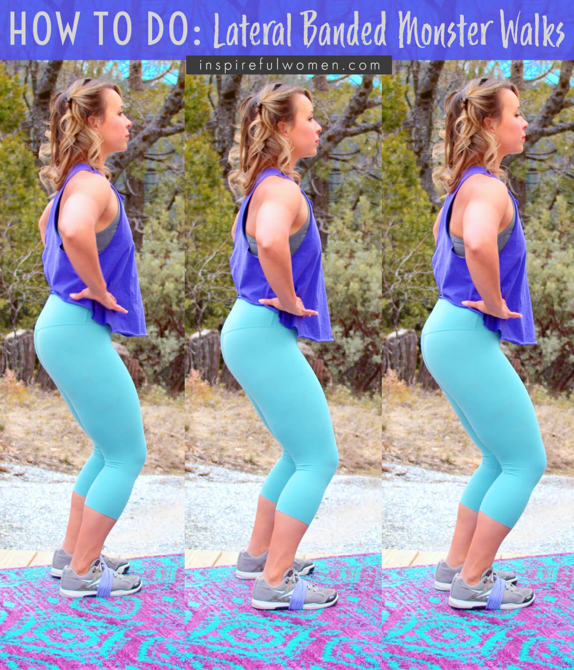 how-to-do-lateral-resistance-band-monster-walks-glutes-exercise-at-home-for-women-over-40