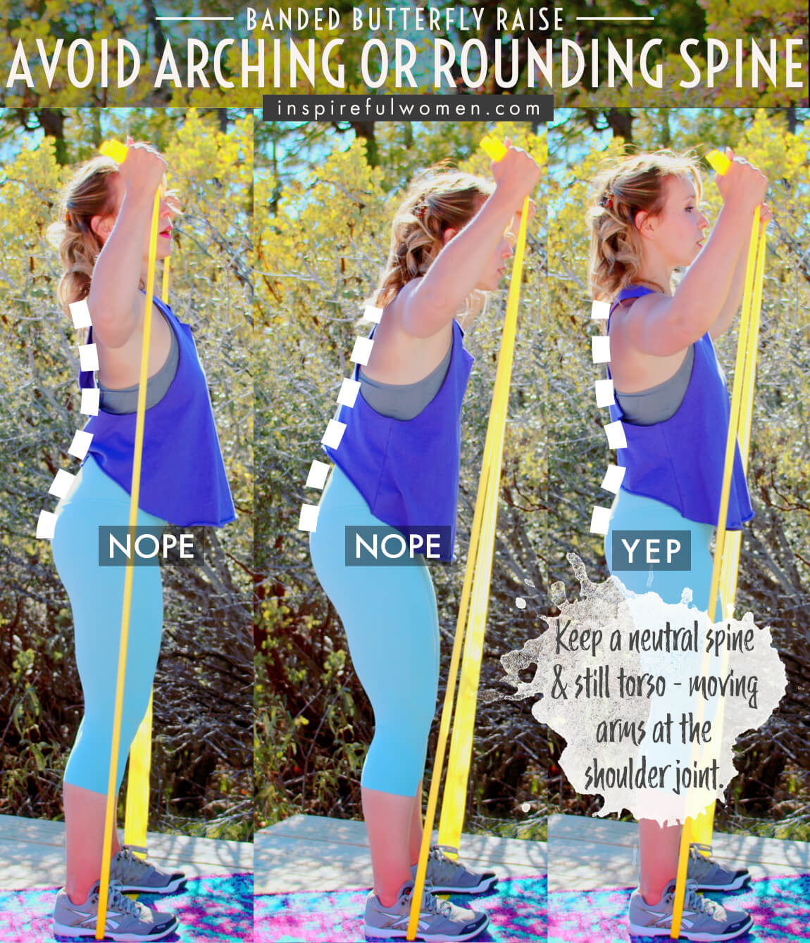 avoid-arching-or-rounding-spine-resistance-band-butterfly-raises-shoulder-exercise-common-mistakes