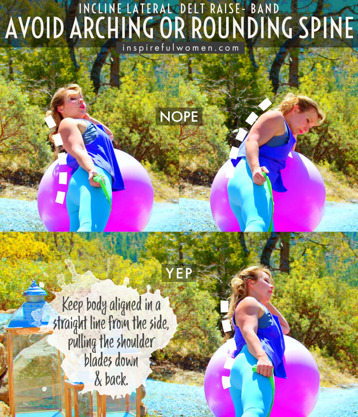 avoid-arching-or-rounding-spine-resistance-band-incline-lateral-delt-raise-shoulder-exercise-common-mistakes