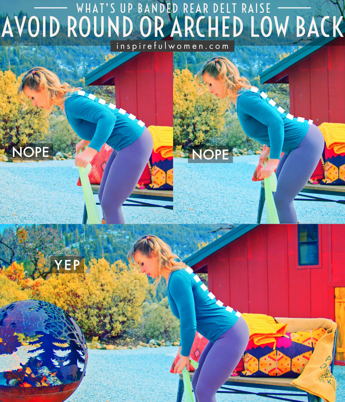 avoid-round-arched-low-back-whats-up-resistance-band-rear-deltoid-raise-exercise-common-mistakes