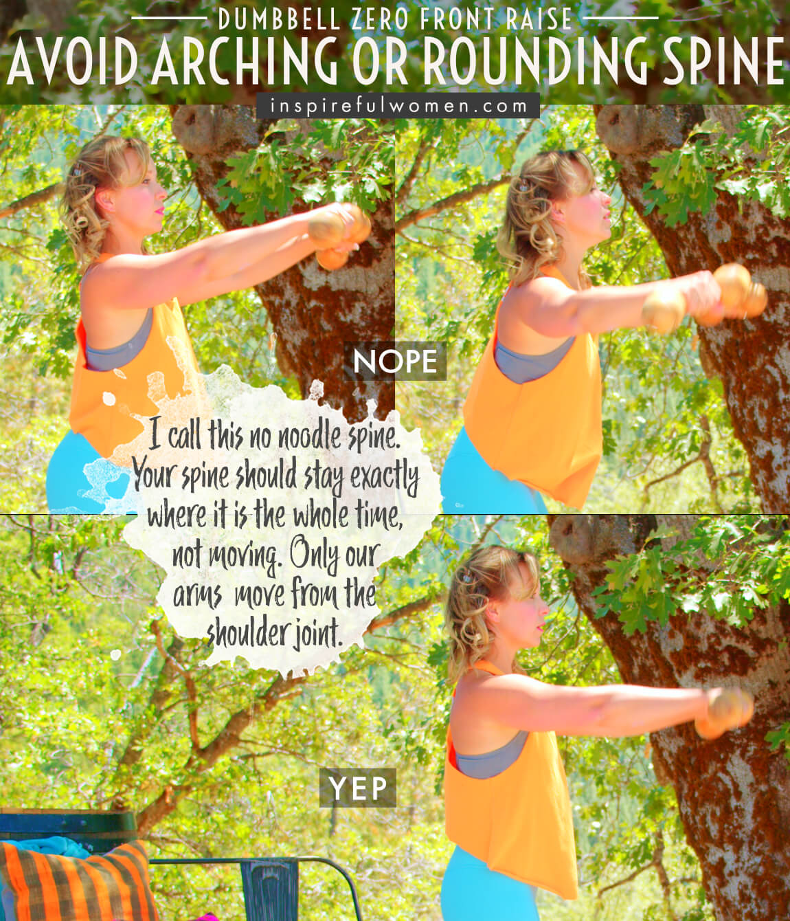 avoid-arching-or-rounding-spine-zero-front-raises-anterior-deltoid-dumbbell-home-arm-exercise-common-mistakes