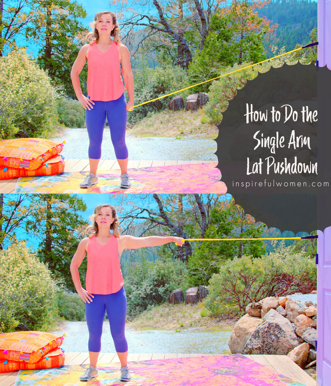 how-to-do-the-single-arm-lat-push-down-resistance-band-back-exercise-at-home-women-40+