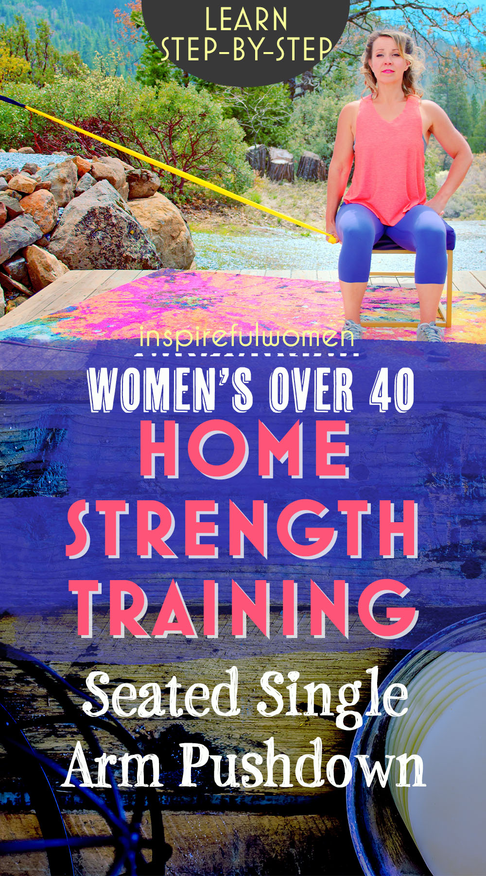 seated-single-arm-push-down-back-workout-home-strength-training-women-40-plus