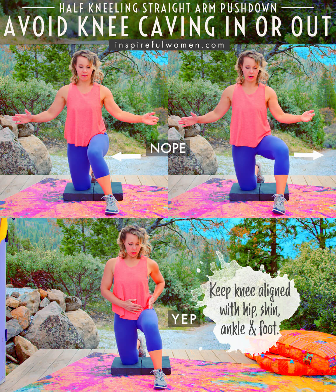 avoid-knee-caving-in-or-out-half-kneeling-lat-pushdown-back-workout-proper-form