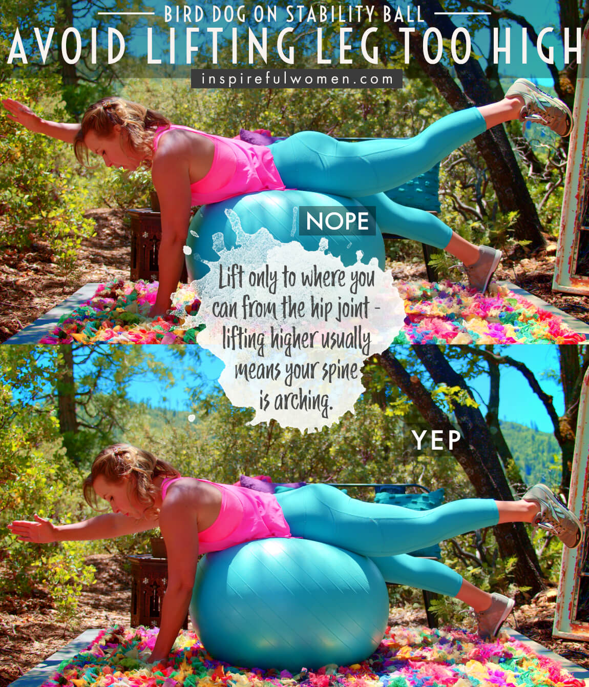 avoid-lifting-leg-too-high-stability-ball-supported-bird-dog-home-core-workout-proper-form
