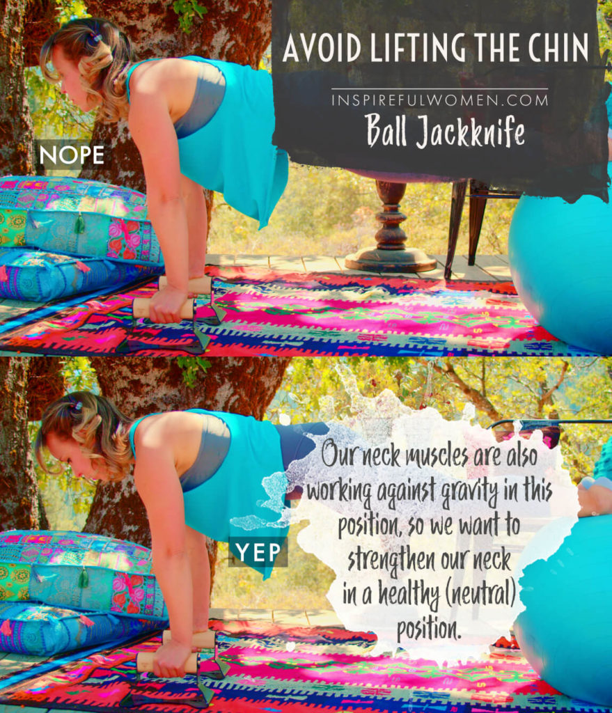 Stability Ball Jackknife Inspireful Women