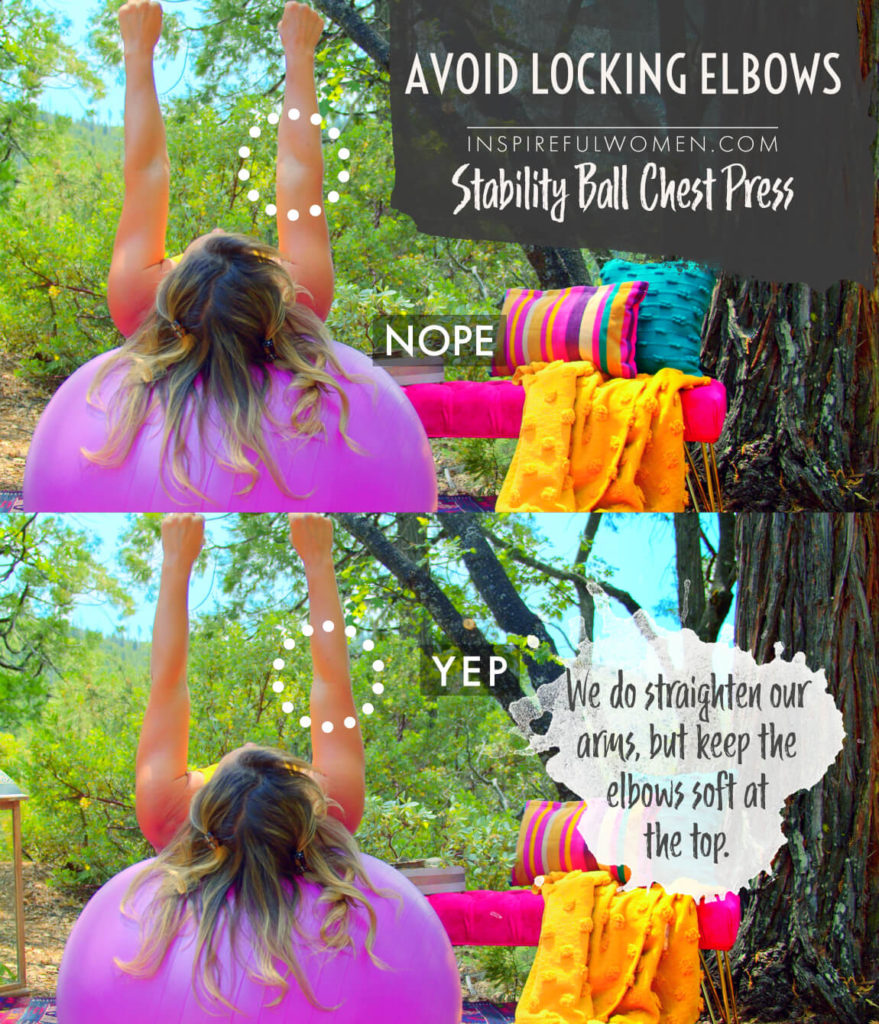 Dumbbell Stability Ball Chest Press Inspireful Women