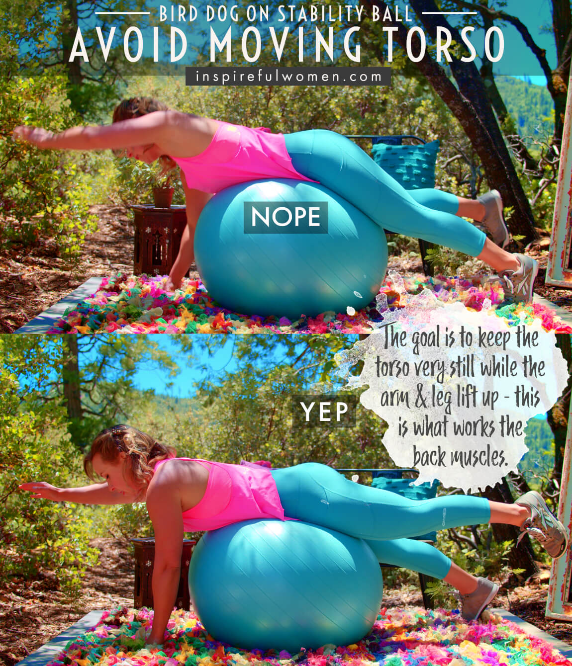 avoid-moving-torso-stability-ball-supported-bird-dog-home-core-workout-proper-form