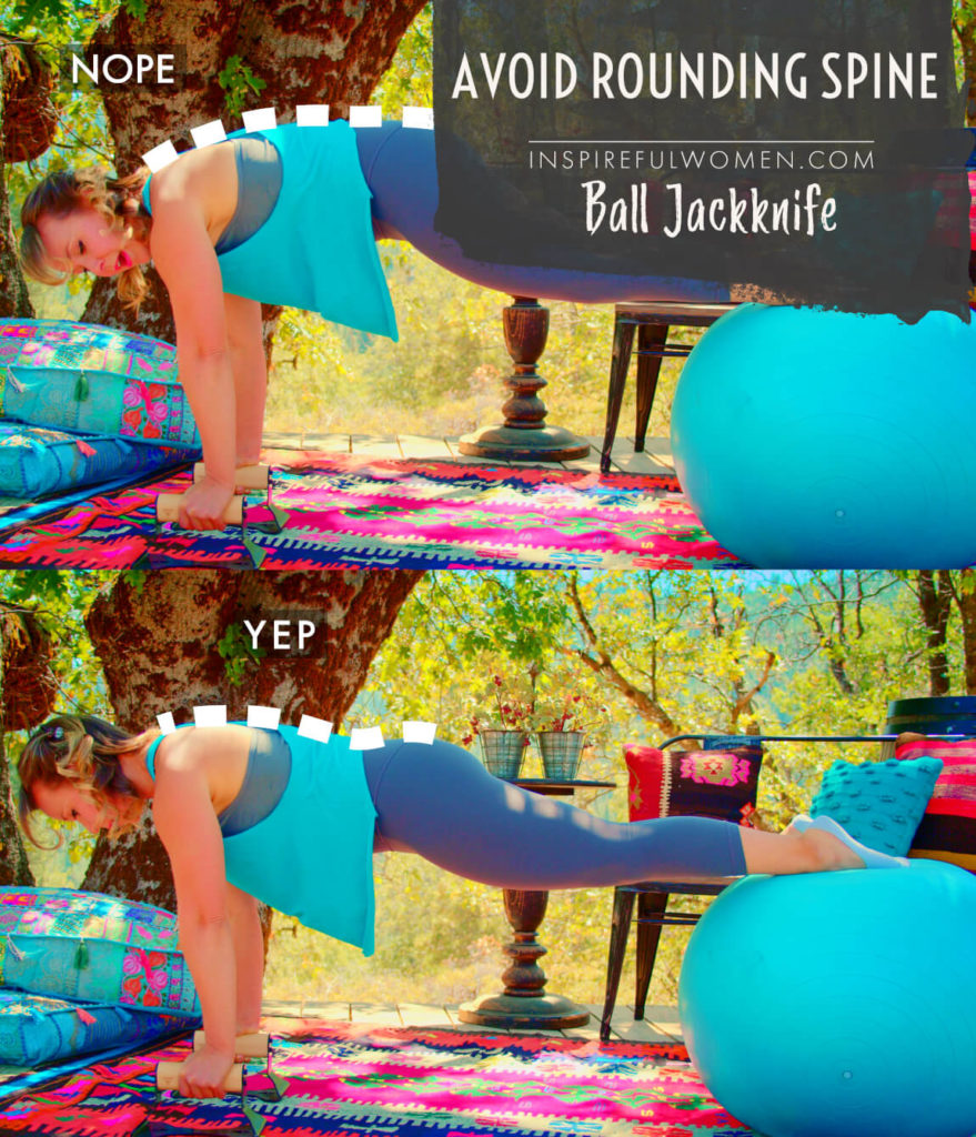 Stability Ball Jackknife Inspireful Women