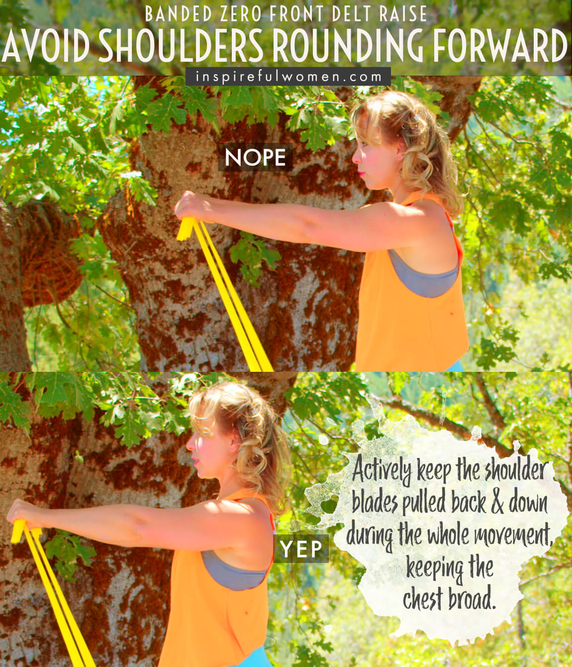 avoid-shoulders-rounding-forward-zero-front-raises-banded-anterior-deltoid-resistance-band-arm-exercise-common-mistakes