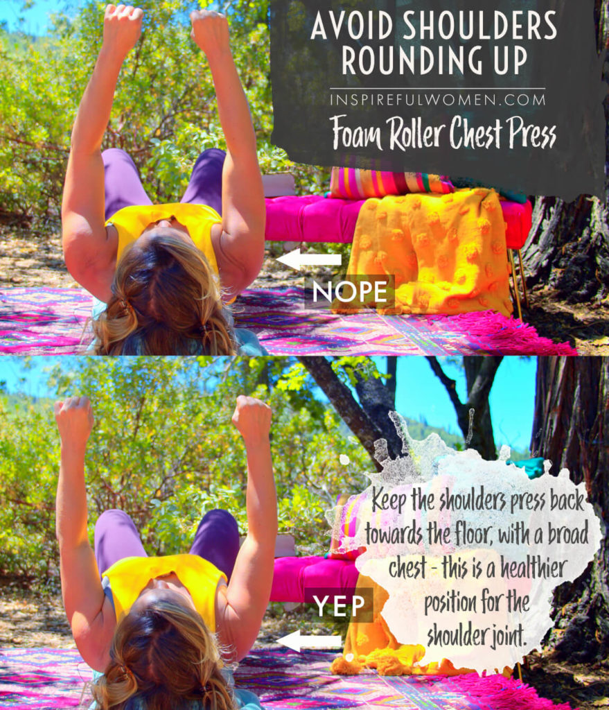 Dumbbell Foam Roller Chest Press Inspireful Women