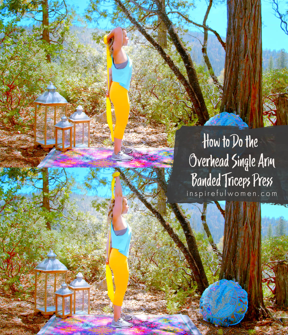 how-to-do-overhead-single-arm-resistance-band-triceps-press-arm-home-workout-women-40-plus